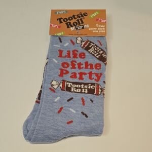 Tootsie Roll Blue Crew Socks